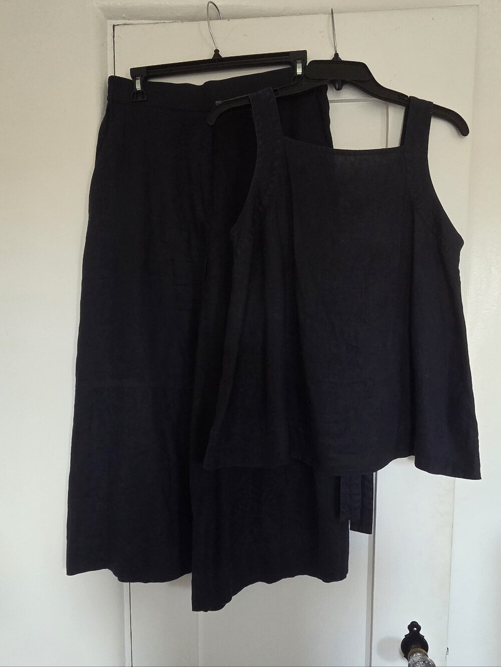 COS Navy 100% Linen Culotte Pant & Tank Set